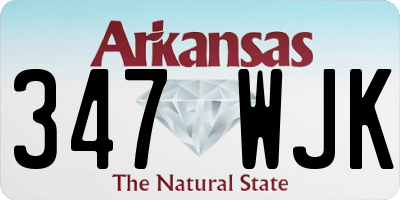 AR license plate 347WJK