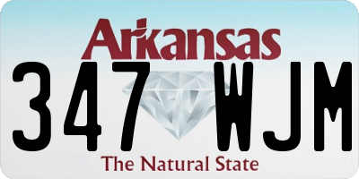 AR license plate 347WJM