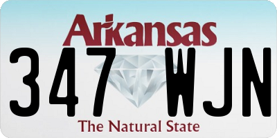 AR license plate 347WJN