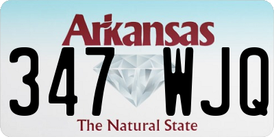 AR license plate 347WJQ