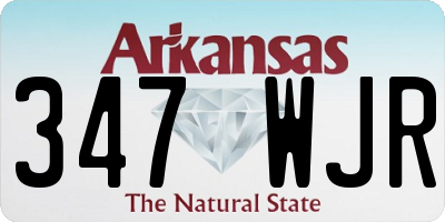 AR license plate 347WJR
