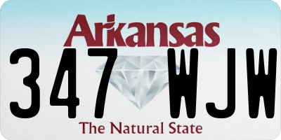 AR license plate 347WJW