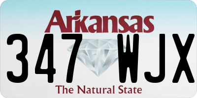 AR license plate 347WJX