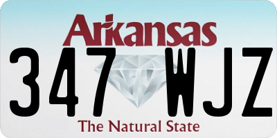 AR license plate 347WJZ