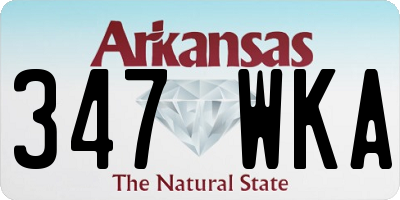 AR license plate 347WKA