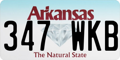 AR license plate 347WKB