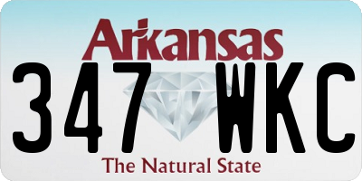 AR license plate 347WKC