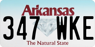 AR license plate 347WKE