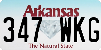 AR license plate 347WKG