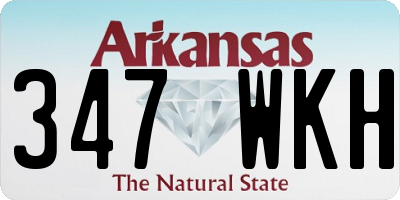 AR license plate 347WKH
