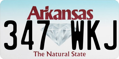 AR license plate 347WKJ