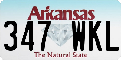 AR license plate 347WKL