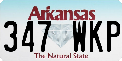 AR license plate 347WKP