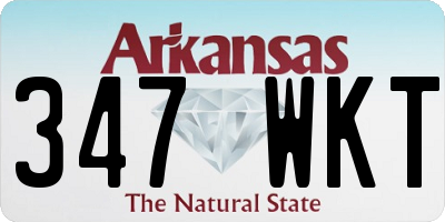 AR license plate 347WKT