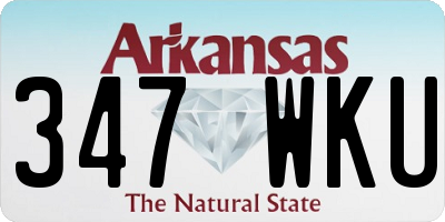 AR license plate 347WKU