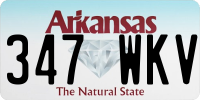 AR license plate 347WKV
