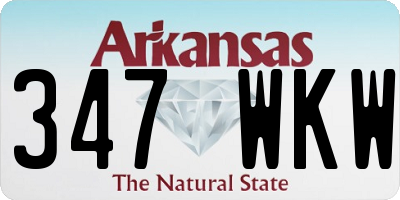 AR license plate 347WKW