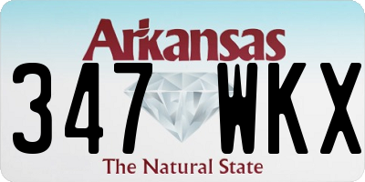 AR license plate 347WKX