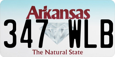 AR license plate 347WLB