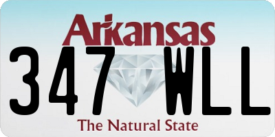 AR license plate 347WLL