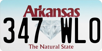AR license plate 347WLO