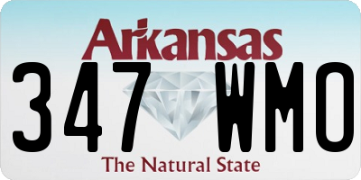 AR license plate 347WMO
