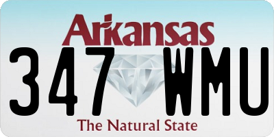 AR license plate 347WMU