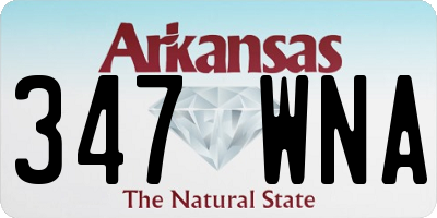 AR license plate 347WNA