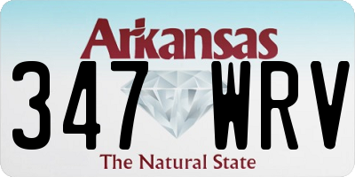 AR license plate 347WRV