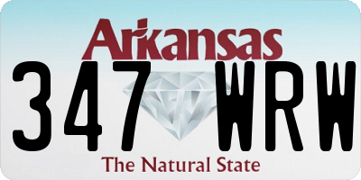 AR license plate 347WRW