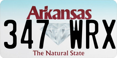 AR license plate 347WRX