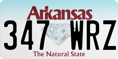AR license plate 347WRZ