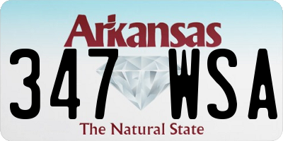 AR license plate 347WSA
