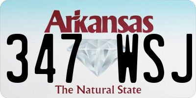 AR license plate 347WSJ