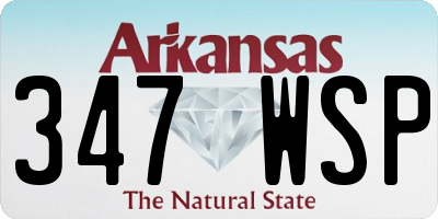 AR license plate 347WSP