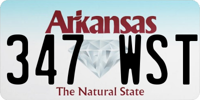AR license plate 347WST