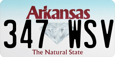 AR license plate 347WSV