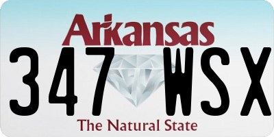 AR license plate 347WSX