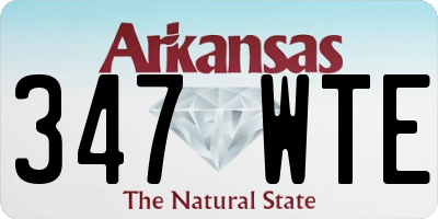 AR license plate 347WTE