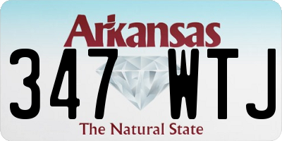 AR license plate 347WTJ