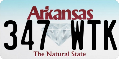 AR license plate 347WTK