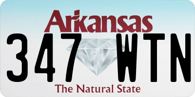 AR license plate 347WTN