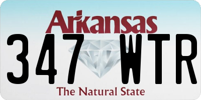 AR license plate 347WTR