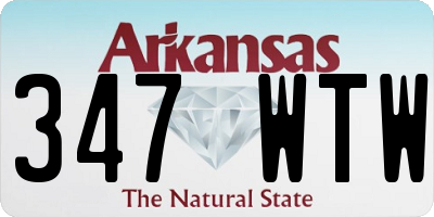 AR license plate 347WTW