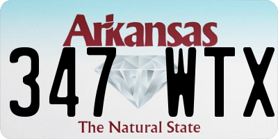 AR license plate 347WTX