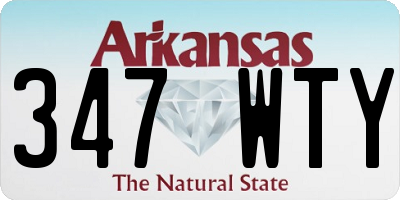 AR license plate 347WTY