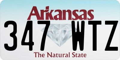 AR license plate 347WTZ
