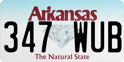 AR license plate 347WUB