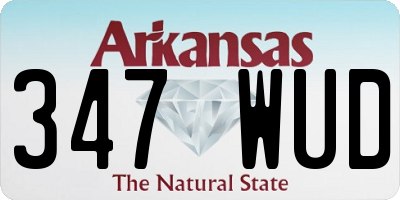 AR license plate 347WUD