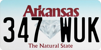 AR license plate 347WUK